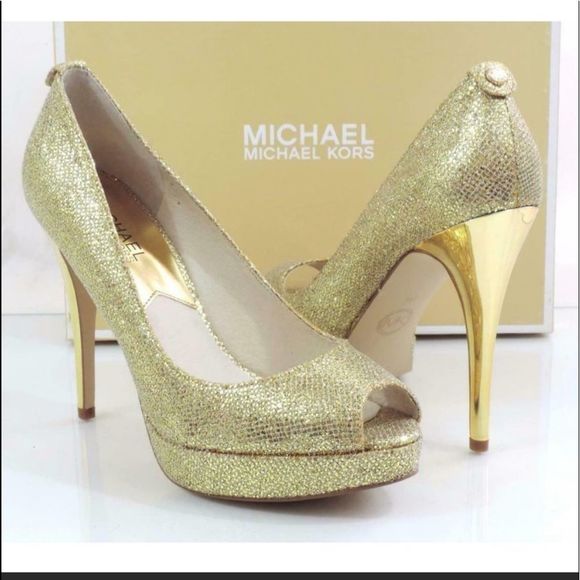 Michael Kors Shoes - Michael Kors York Platform Gold Glitter Women’s 7.5